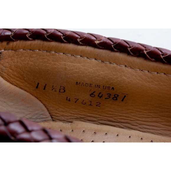 Allen Edmonds Newcastle Men\'s Black W/Brown Leather Slip On Loafers Size 11.5 B